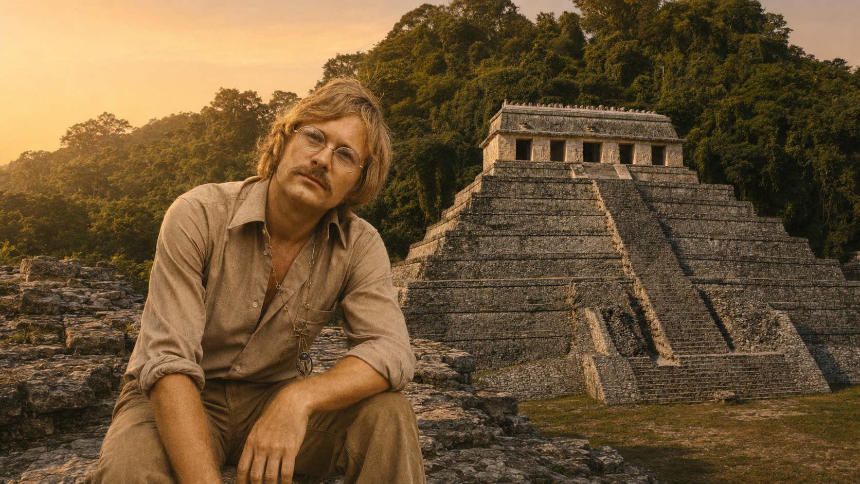Rolf Becker in Palenque, 1972 (AI Supported)