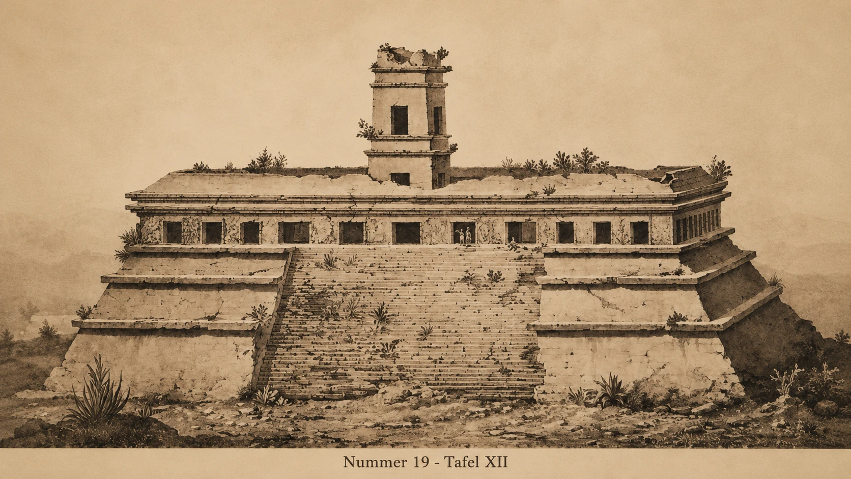 Temple façade, Plate XII