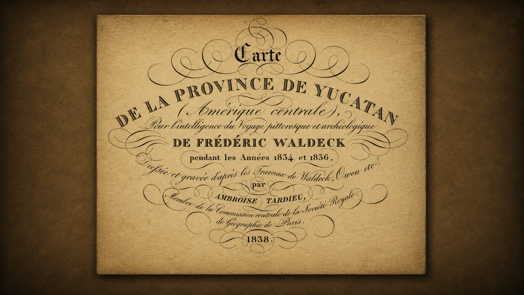 Title page of the Carte de la Province de Yucatan