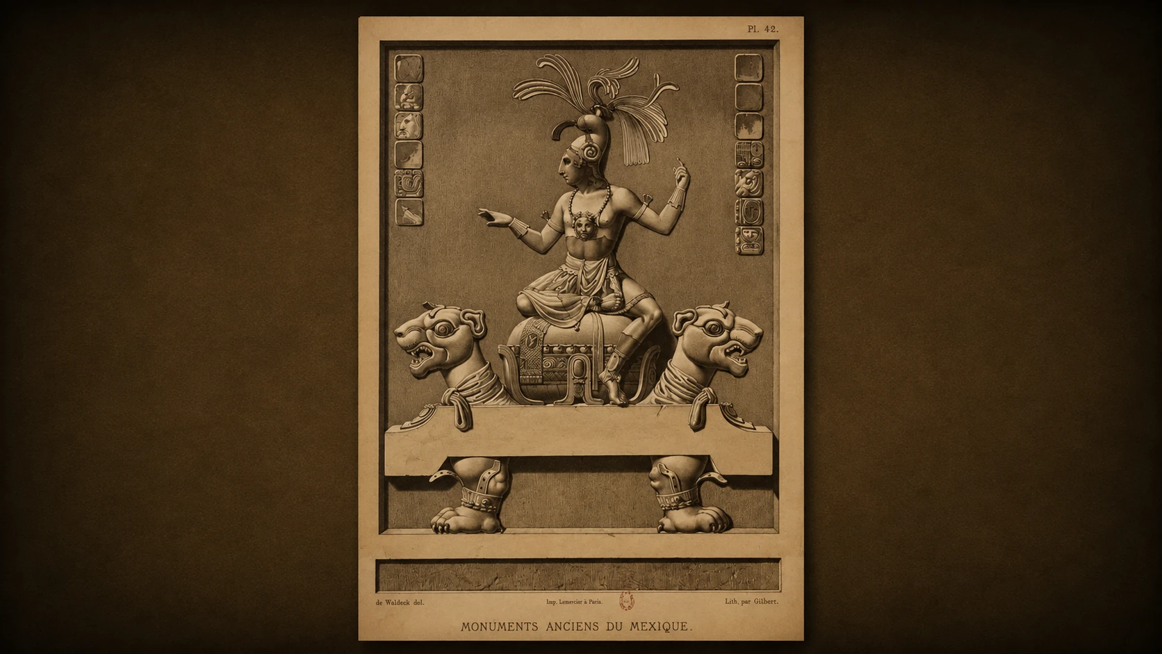 Waldeck plate of an enthroned figure
