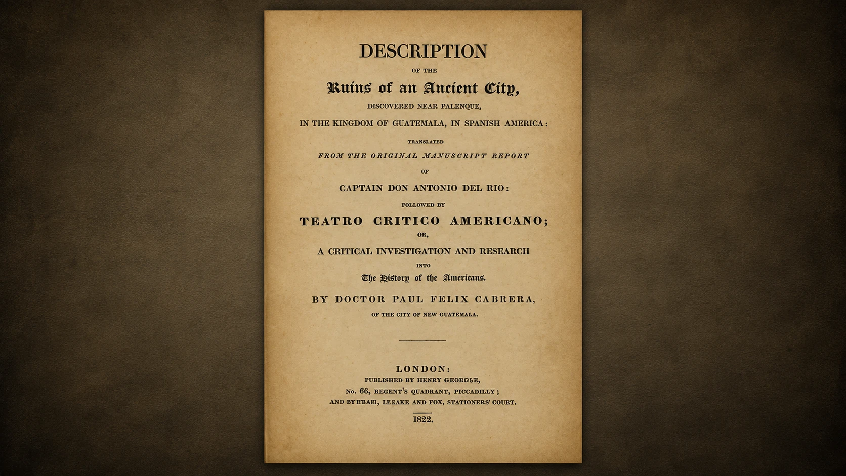 The first publications in Europe